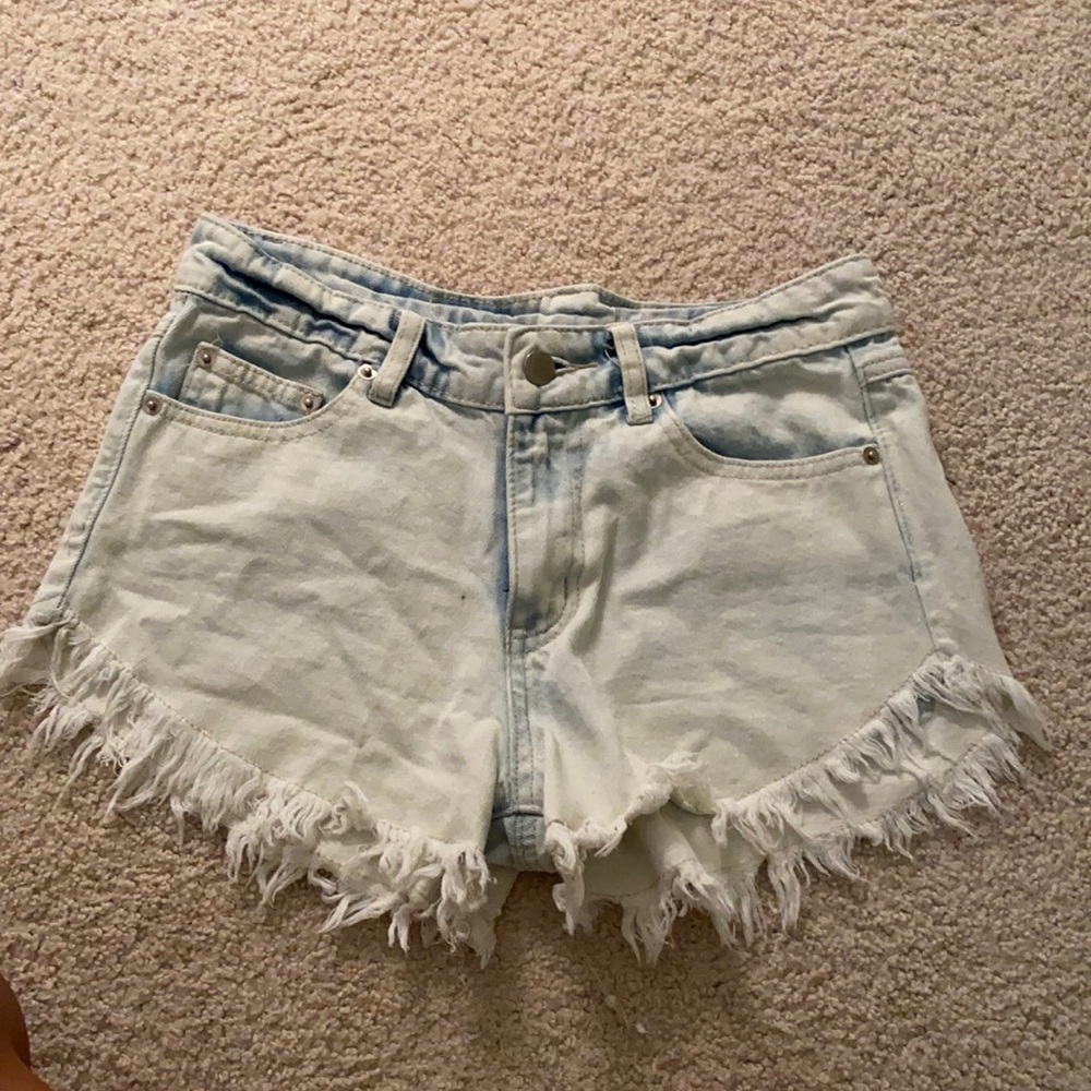 light washed Jean shorts